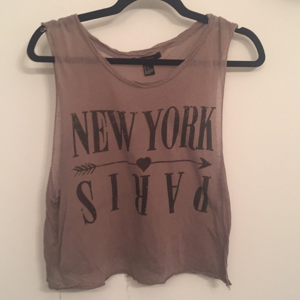Brown crop top